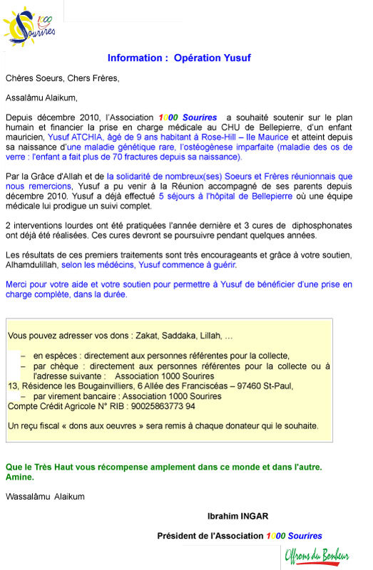 Solidarité : Aider Yusuf à guérir ...