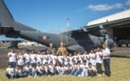 <center>90 ans de l’Armée de l’Air et de l’Espace : <br>un baptême de l’air en CASA pour <br>les marmailles de 1000 Sourires avec un ex-pilote de la Patrouille de France 